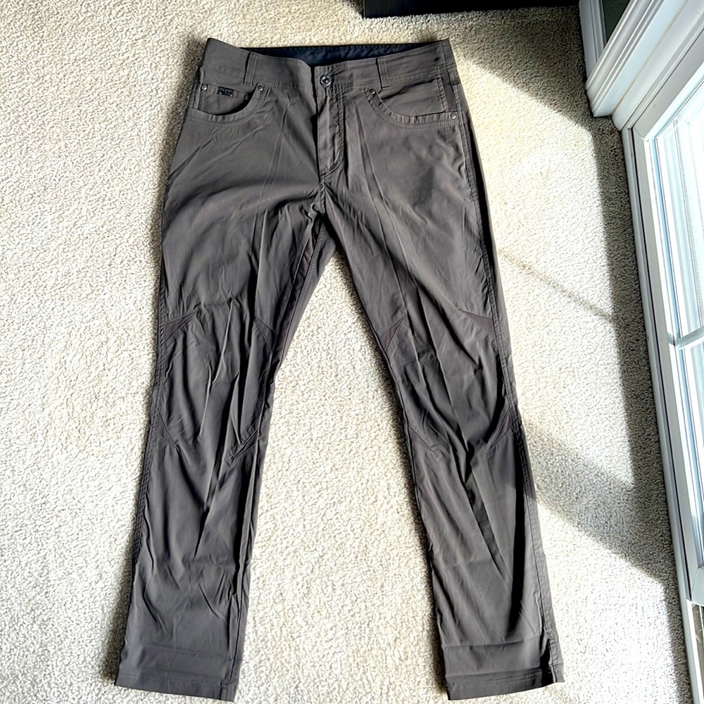 Brown kuhl pants. Great for outdoor hiking. Super breathable very light weight.